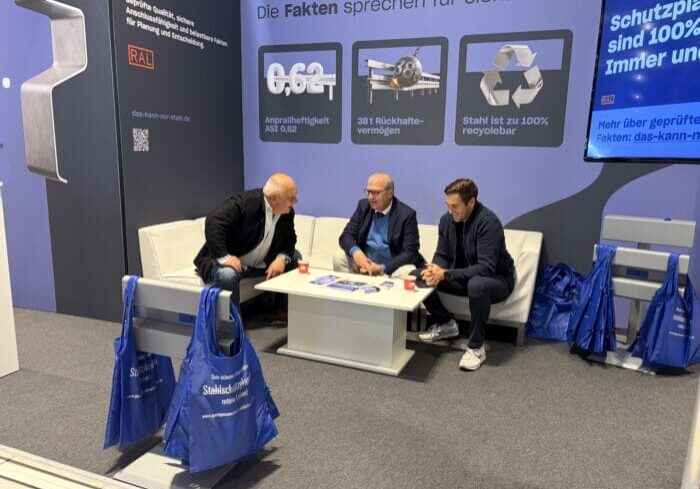 Straßen und Verkehrskongress_Messestand 3_Gütegemeinschaft Stahlschutzplanken